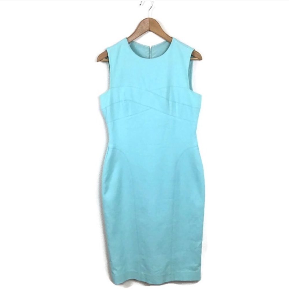Narciso Rodriguez Dress Sleeveless Sheath Blue 44